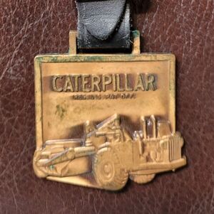 Antique Caterpillar  Machinery Watch Fob With Strap (RC8)